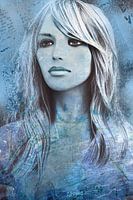 Woman with blue blood