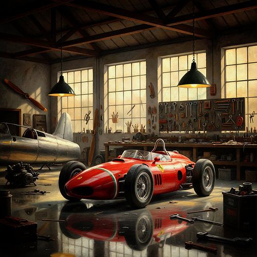 Ferrari Sharknose in werkplaats