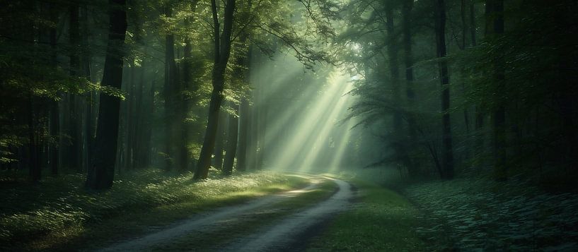 Magische Waldatmosphäre von fernlichtsicht