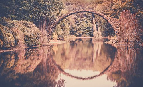 Circle of silence - Rakotzbrücke in autumn light by Sabine Wagner