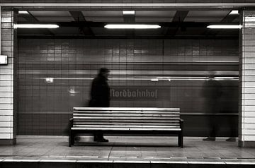 Underground ghost train at the Nordbahnhof S-Bahn platform in the Mitte district of Berlin by Silva Wischeropp