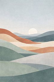 Nordic Desert Dunes – Minimalist Scandi Landscape by Avinigav
