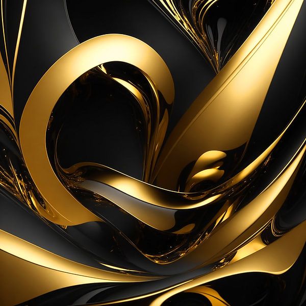 digital art with black, gold and silver accents. by Brian Morgan