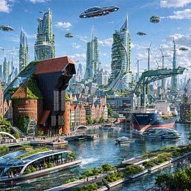 Danzig Futuristic City – Die grüne Zukunft am Wasser von Eric Nagel