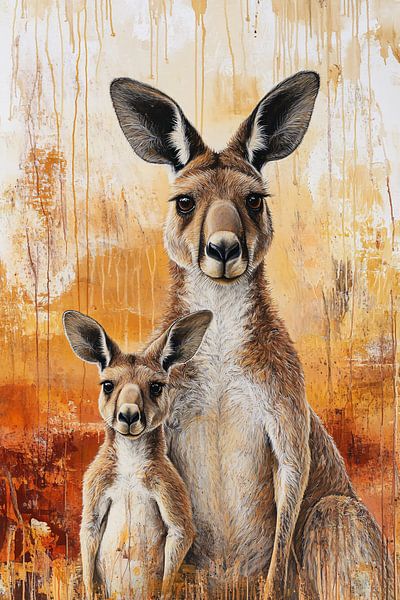 Mère kangourou avec son petit par Imperial Art House