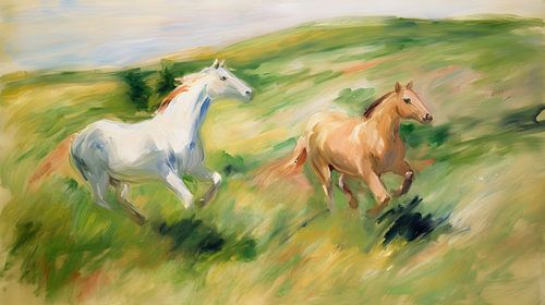 Deux chevaux au galop