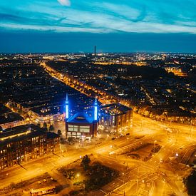 Blauwe moskee bij nacht van Joep van de Zandt