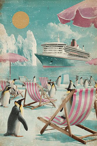 Antarctic Cruise Surprise – Humoristische Retro Travel Poster
