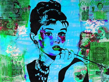 Audrey Hepburn Coca von Kathleen Artist Fine Art