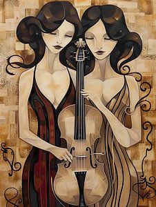 Geige spielende Frauen von PixelPrestige