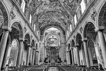 Schwarz-Weiß-Fotografie - Kathedrale von Santissimo Salvatore ...