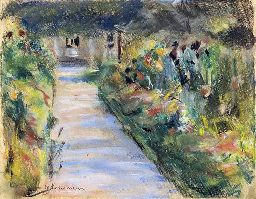 De moestuin in Wannsee in het zuidoosten, Berlijn, MAX LIEBERMANN, 1924