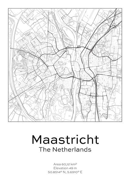 City map - Netherlands - Maastricht by Ramon van Bedaf