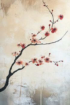 Botanical Blossom Branch Japandi Style