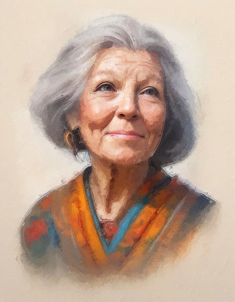 Porträt einer älteren Frau (Kunst) von Art by Jeronimo