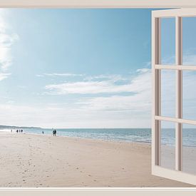 View of the beach in Zoutelande (Zeeland) from the window by Fotografie Jeronimo