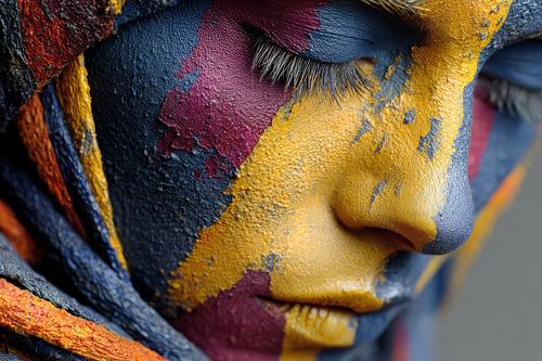 Kunst met kleur portret