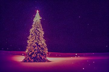 Kerstboom achtergrond illustratie behang van Animaflora PicsStock