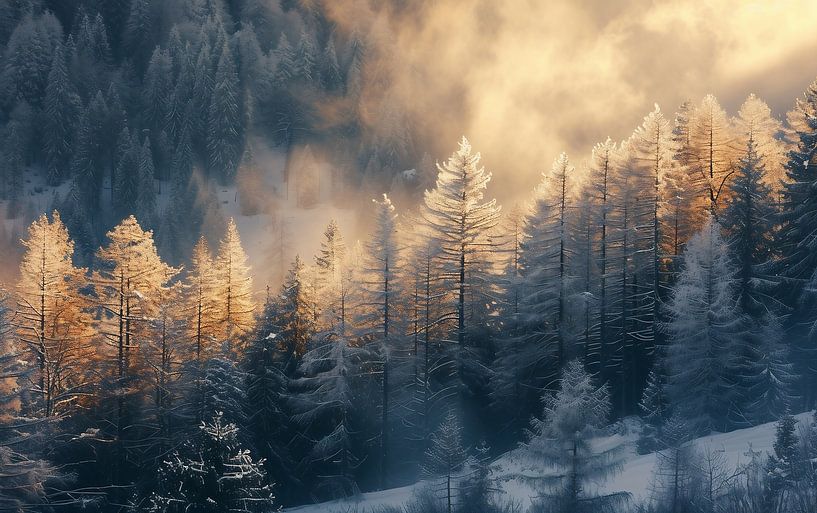 Wintermorgenzauber genießen von fernlichtsicht