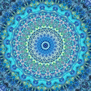 Mandala - turquoise et bleu