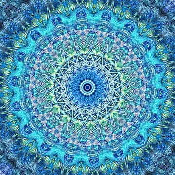 Mandala - Türkis und Blau von Western Exposure