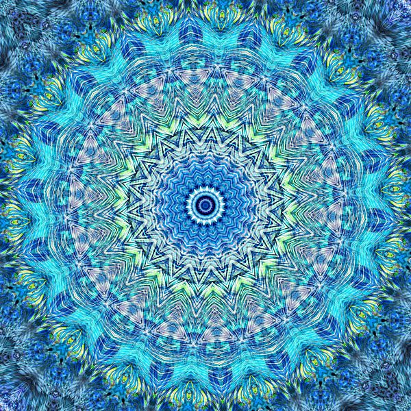 Mandala - turquoise and blue by Western Exposure