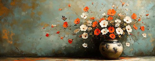 Peinture florale moderne