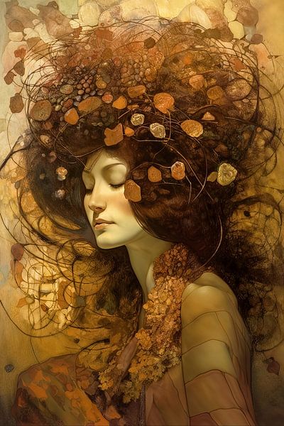 Woman with flowers by Imagine