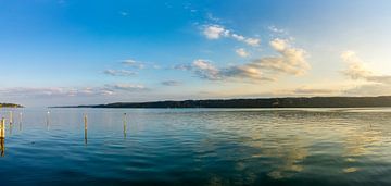 Duitsland, XXL panorama van water van het meer van constance in duitsland van Simon Dux