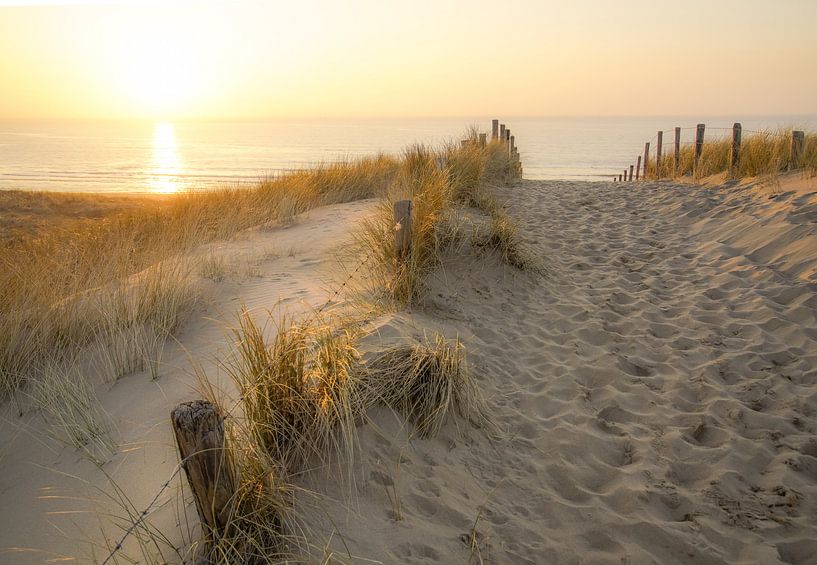 An  Amazing Sunset on the Beach of Holland by Dirk van Egmond