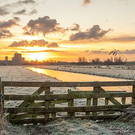 Wintermorgen in Hitland van Matthijs Peeperkorn