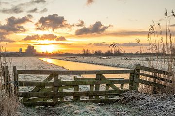 Wintermorgen in Hitland van Matthijs Peeperkorn