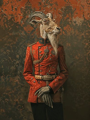 Portrait d'animal Saiga Abgedrehtschweinstall