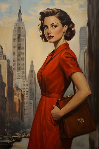 De vrouw in het rood