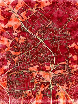Kaart van Landgraaf in de stijl 'Amber Autumn' van Maporia