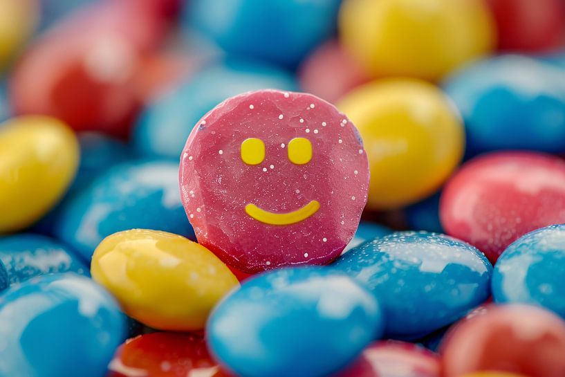 Smiley Candy Storage Artwork by Art & Soul Creations
