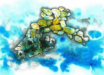 Steine unter Wasser von Larysa Golik