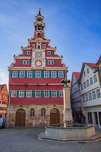 Esslingen – Altes Rathaus | Nordfassade mit Brunnen