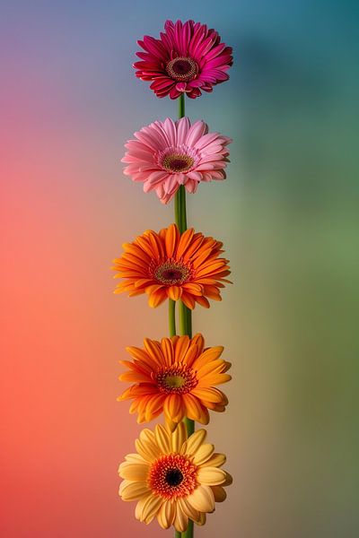 Gerbera - Minimalist floral art print by Poster Art Shop