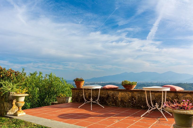 Balcon ensoleillé sur la Toscane par Mark Scholten