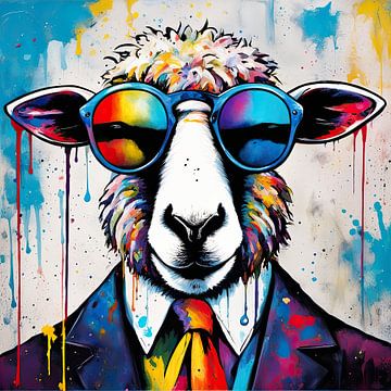 PopArt Schaap 01.58 van Blikvanger Schilderijen