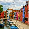 Kleurrijk Burano - Veneto van Peter Bergmann
