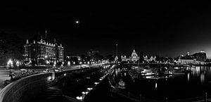 Inner Habour in Black and White panorama von Joris Louwes