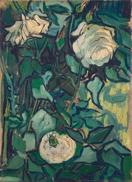 Roses et coléoptère, Vincent van Gogh par Des maîtres magistraux