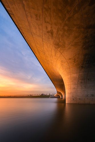 Extended Waalbridge at sunset by Jeroen Lagerwerf