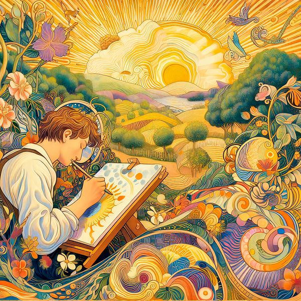Schilderen in de lente van Digital Art Nederland
