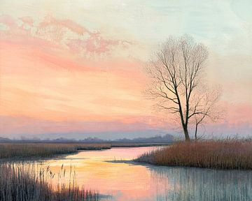 Polderlandschaft von Abstraktes Gemälde