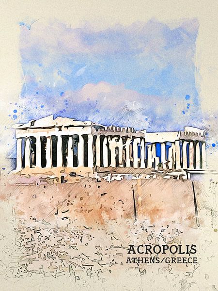 Acropolis par Printed Artings