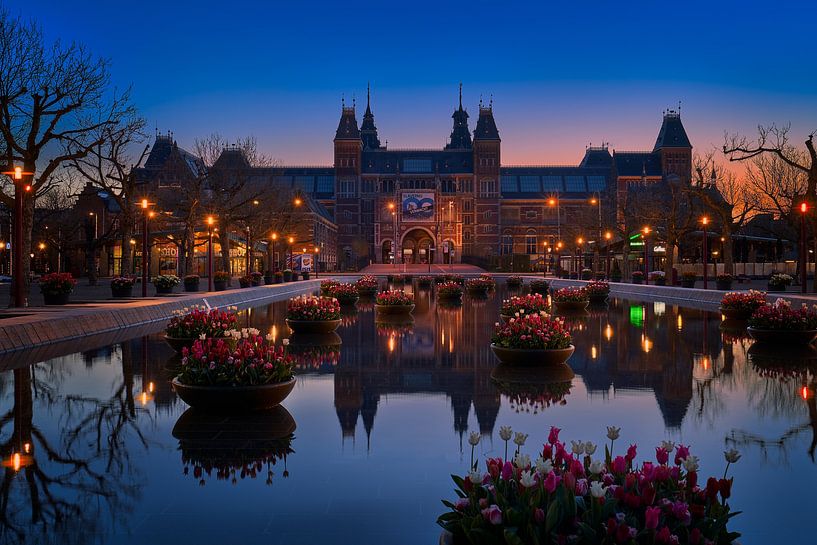 View of the Rijksmuseum from the Museumplein in Amsterdam, by Amsterdam.Photos