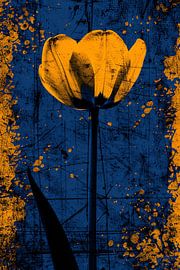 Abstract tulip art with vibrant colours by Art & Soul Creations